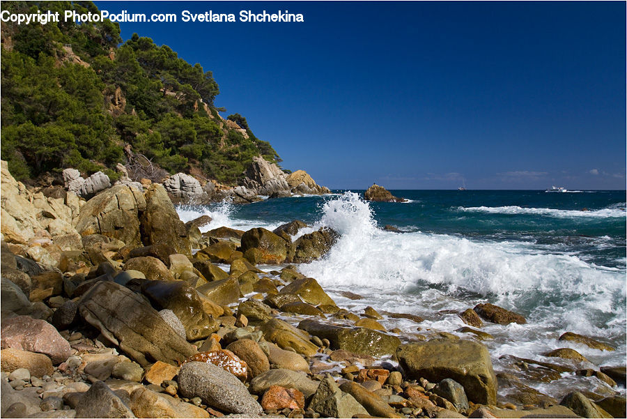 Coast, Outdoors, Sea, Water, Promontory, Beach, Rock
