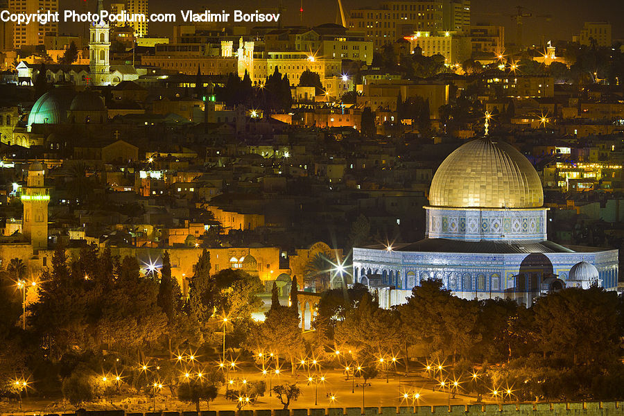 Architecture, Dome, City, Downtown, Mosque, Worship, Metropolis