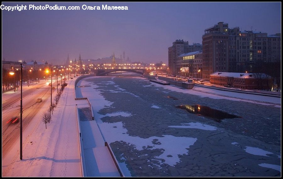 City, Downtown, Metropolis, Urban, Freeway, Road, Building