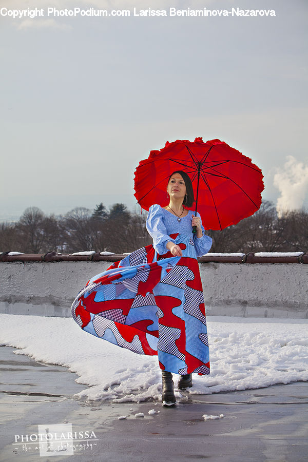 Umbrella, People, Person, Human, Clown, Performer, Costume