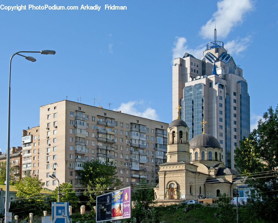 Billboard, Building, City, High Rise, Housing, Apartment Building, Office Building