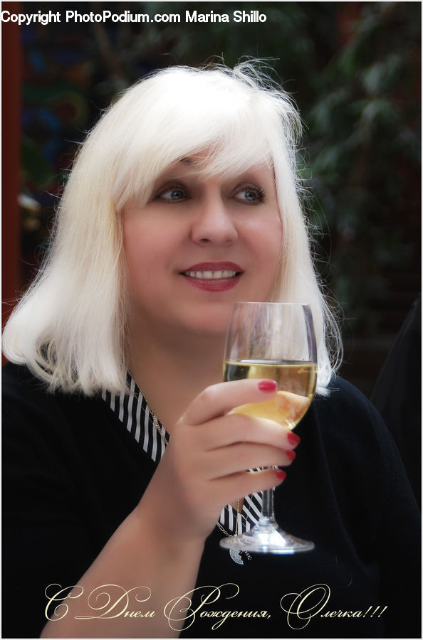 People, Person, Human, Blonde, Female, Woman, Beverage