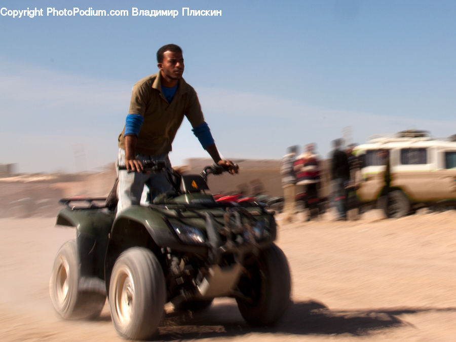 People, Person, Human, Atv, Buggy, Carriage, Vehicle