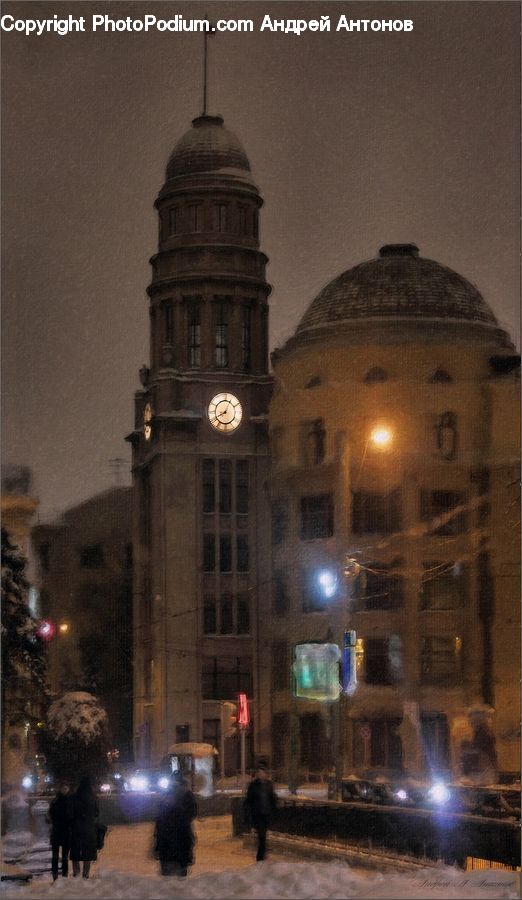 Architecture, Tower, Blizzard, Outdoors, Snow, Weather, Winter
