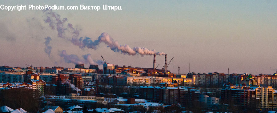 City, Downtown, Urban, Metropolis, Building, High Rise, Factory