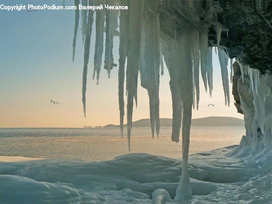 Water, Ice, Icicle, Snow, Winter, Ocean, Outdoors