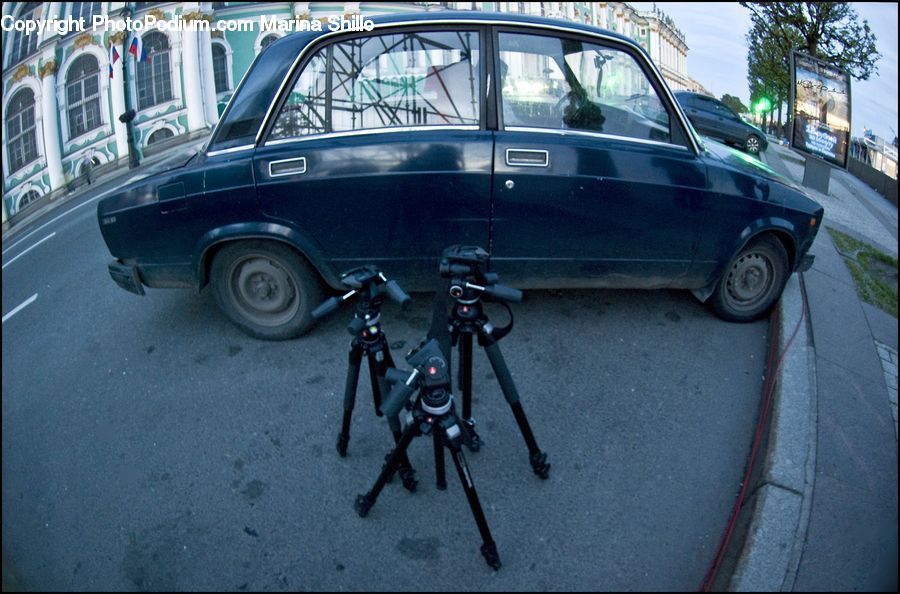 Automobile, Car, Vehicle, Tripod, Caravan, Van, Sedan