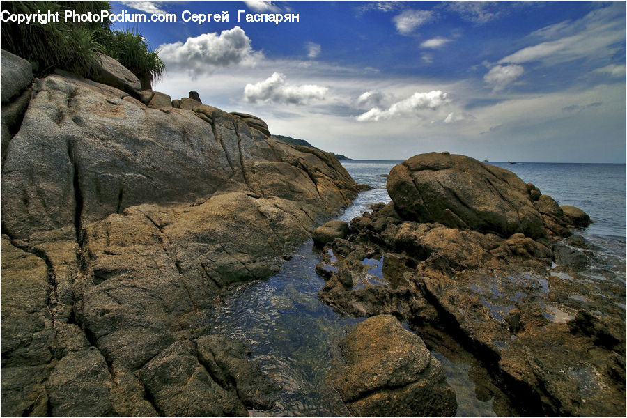 Cliff, Outdoors, Promontory, Rock, Coast, Sea, Water