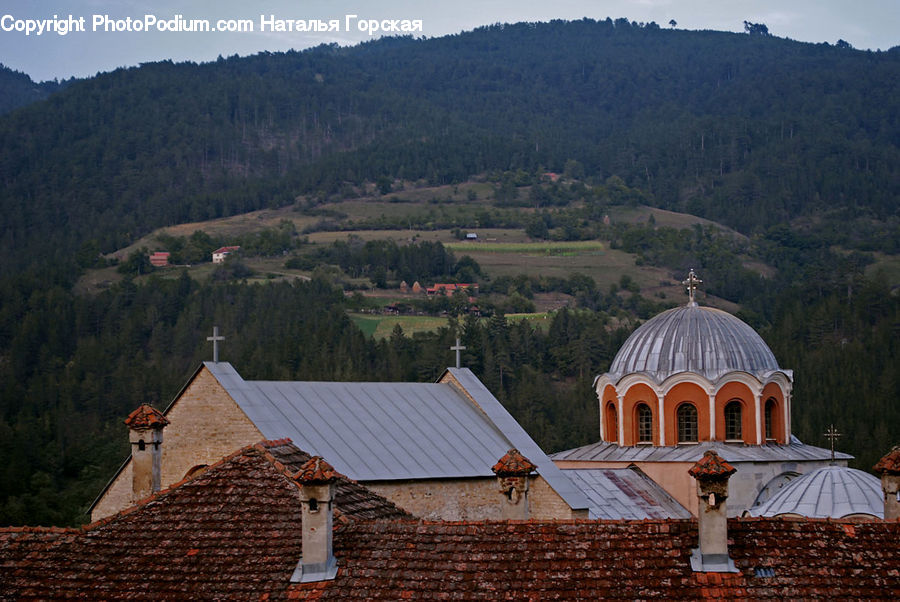 Architecture, Dome, Roof, Tile Roof, Church, Worship, Cross