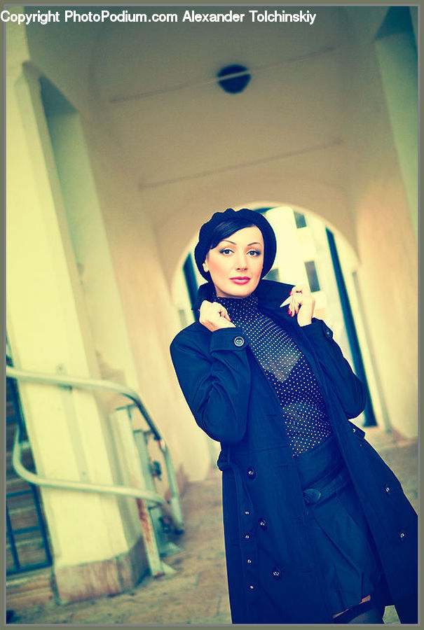 People, Person, Human, Coat, Overcoat, Female, Girl