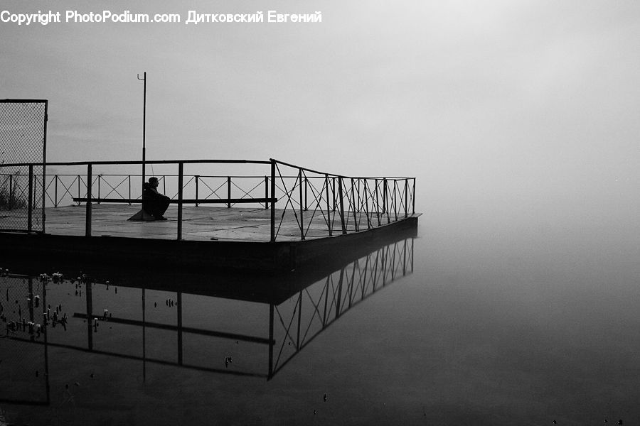 Dock, Pier, Landing, Banister, Handrail, Outdoors, Sea