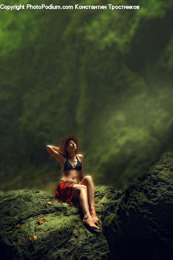 People, Person, Human, Female, Girl, Woman, Moss