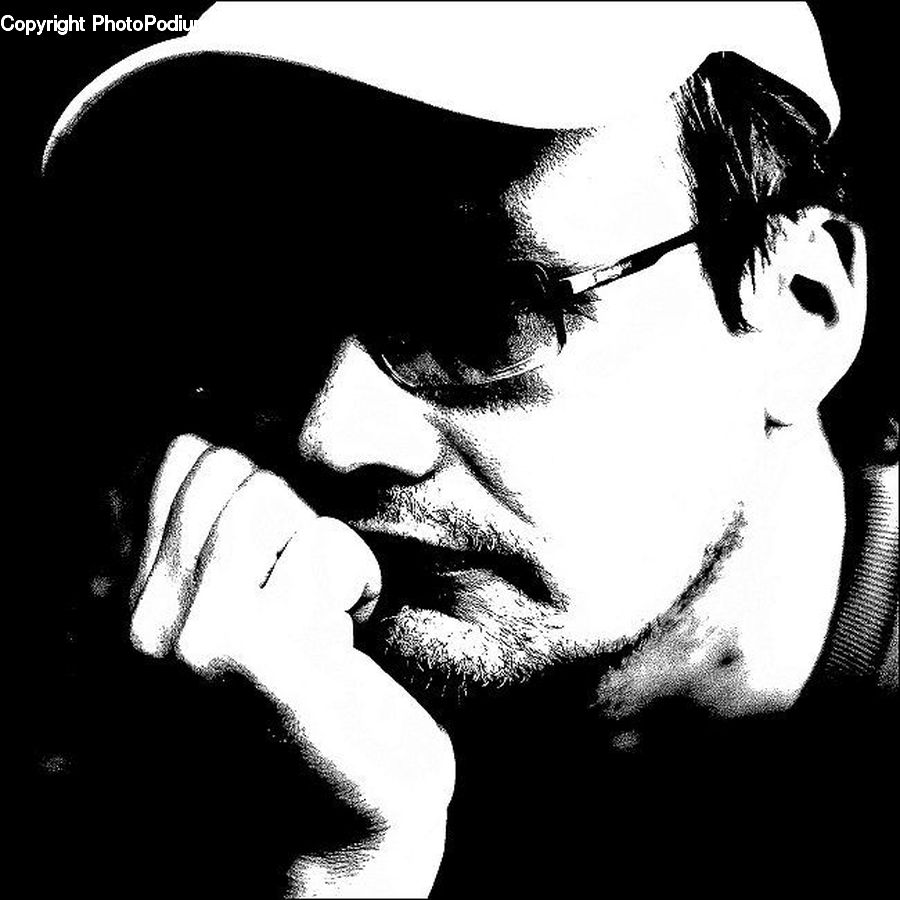 Silhouette, Person, Portrait, Selfie, Stencil