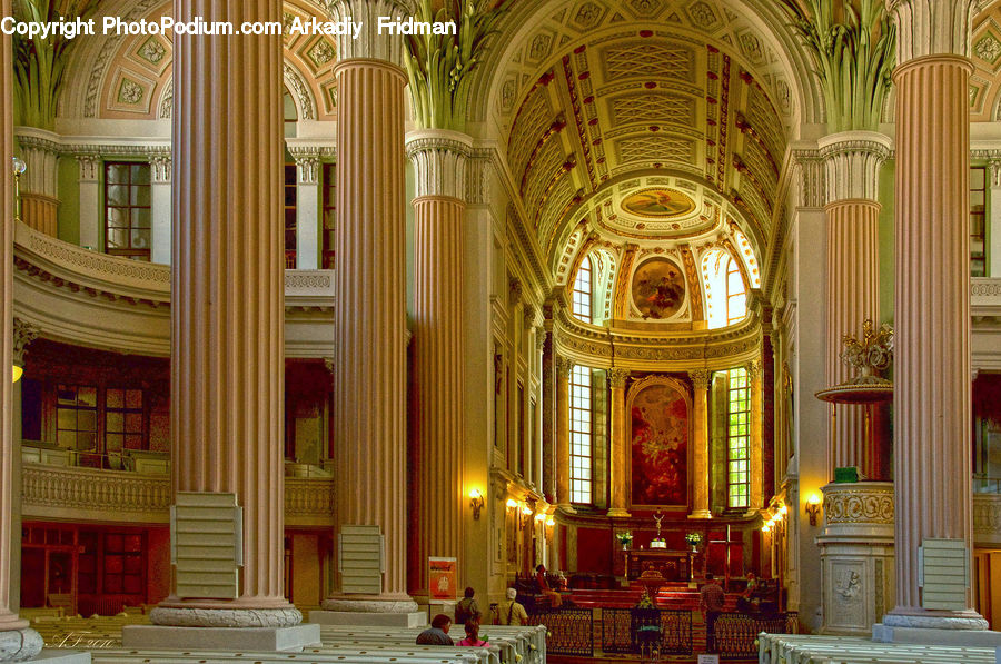 Architecture, Church, Worship, Column, Pillar, Aisle, Corridor