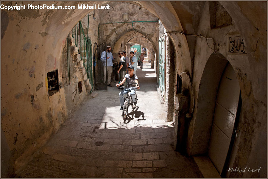 Bicycle, Bike, Vehicle, Motor, Motorcycle, Corridor, Crypt