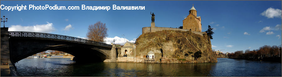 Bridge, Canal, Outdoors, River, Water, Architecture, Castle
