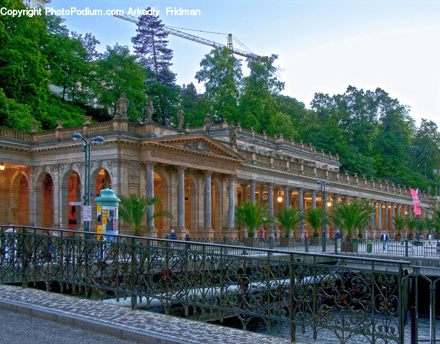 Railing, Balcony, Terminal, Train Station, Building, Housing, Villa