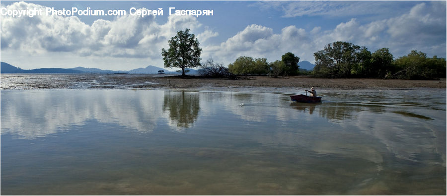Lake, Outdoors, Water, Cloud, Cumulus, Sky, Azure Sky