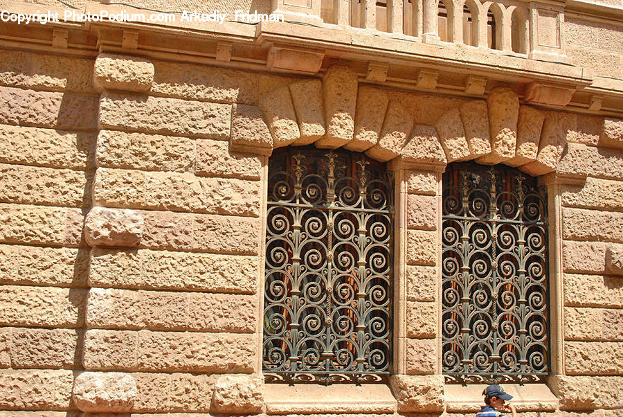 Brick, Ground, Soil, Arabesque Pattern, Column, Pillar, Architecture