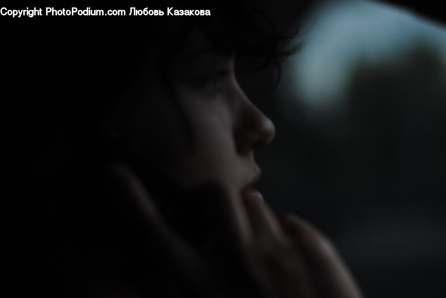 Smoke, Face, Female, Girl, Person, Woman