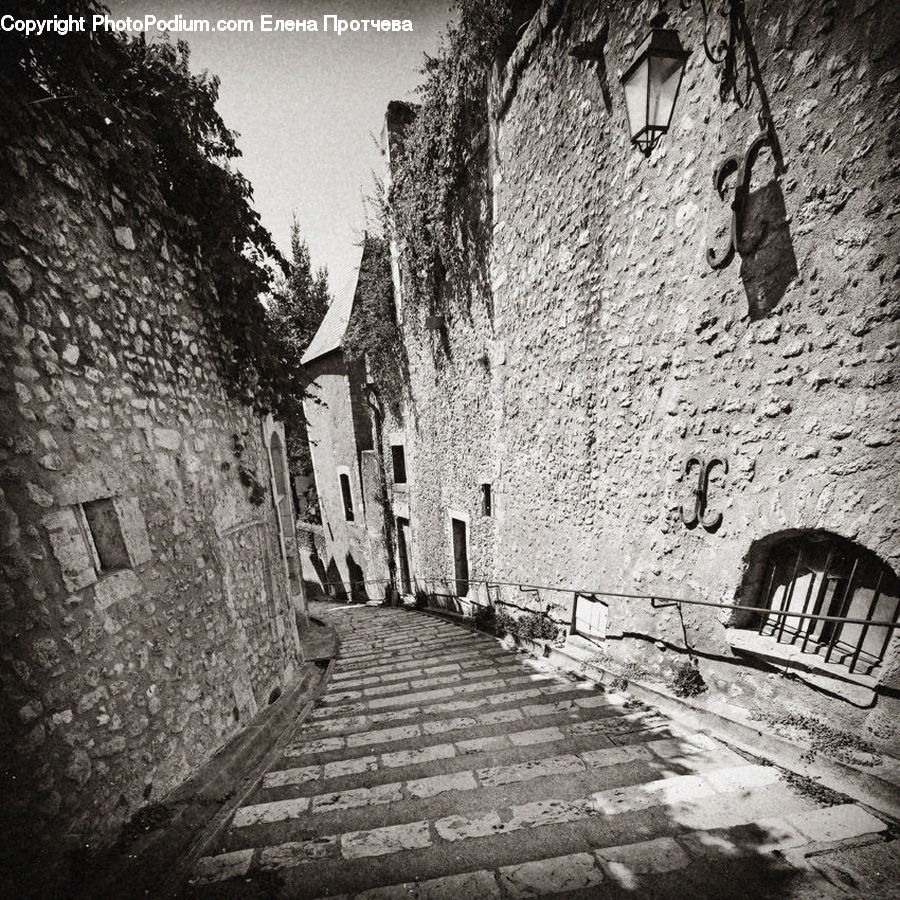 Brick, Alley, Alleyway, Road, Street, Town, Building