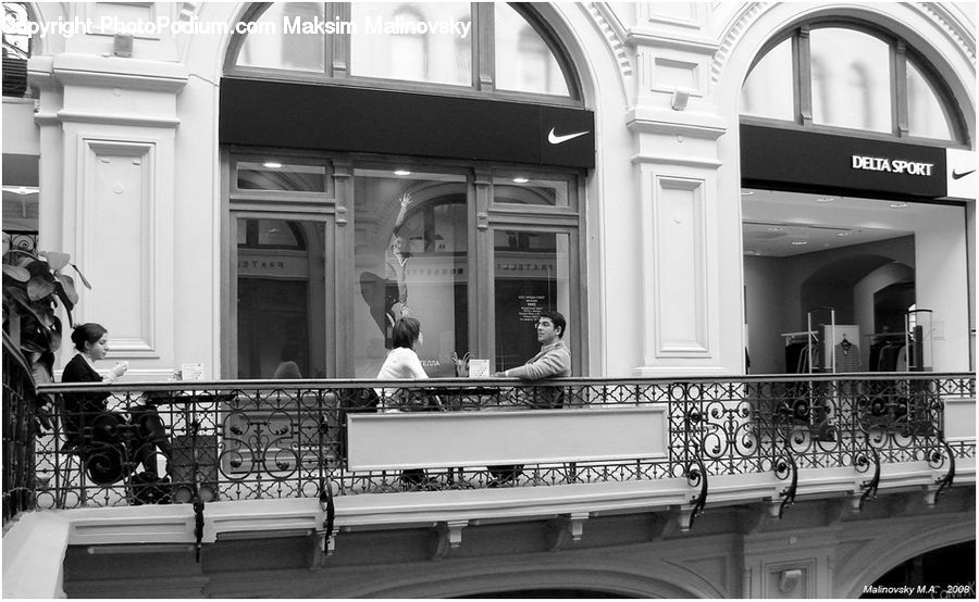 Plant, Potted Plant, Balcony, Arch, Shop, City, Downtown