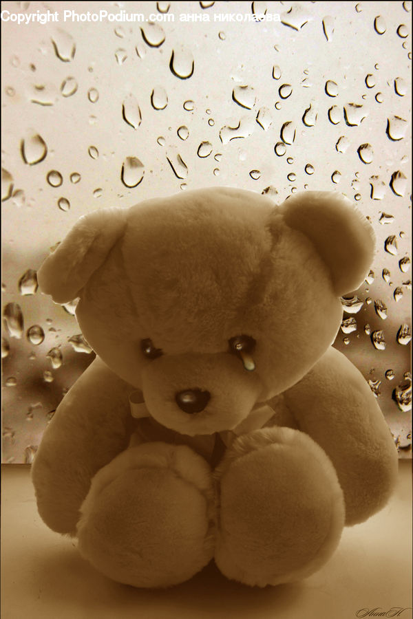 Teddy Bear, Toy, Outdoors, Sand, Soil