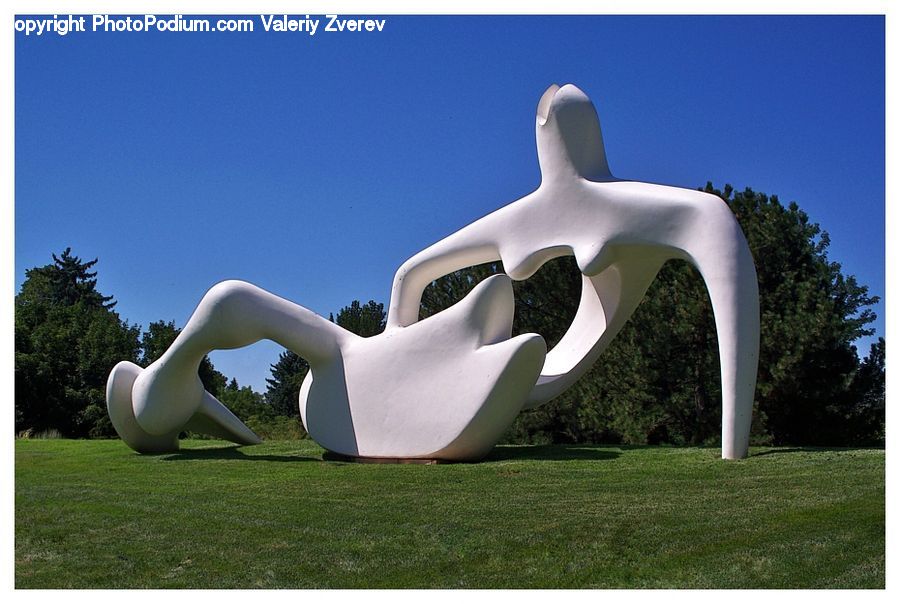 Art, Sculpture, Statue, Field, Grass, Grassland, Plant