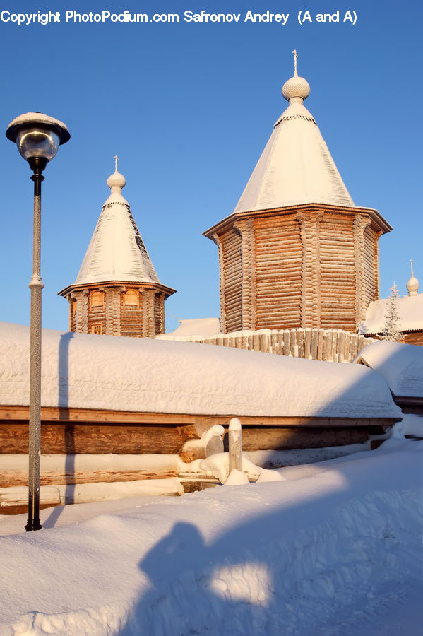 Ice, Outdoors, Snow, Architecture, Bell Tower, Clock Tower, Tower
