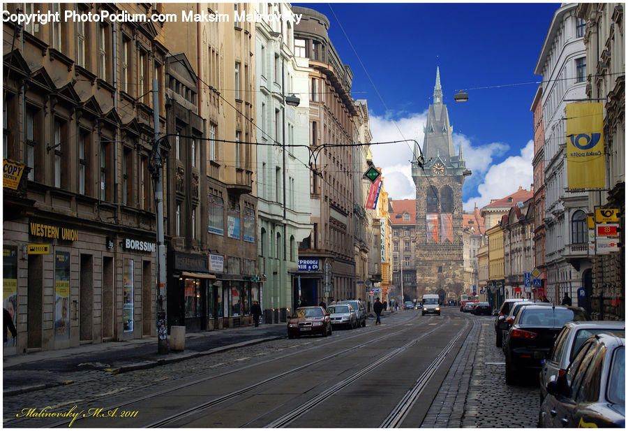 Road, Street, Town, Parking, Parking Lot, Automobile, Car