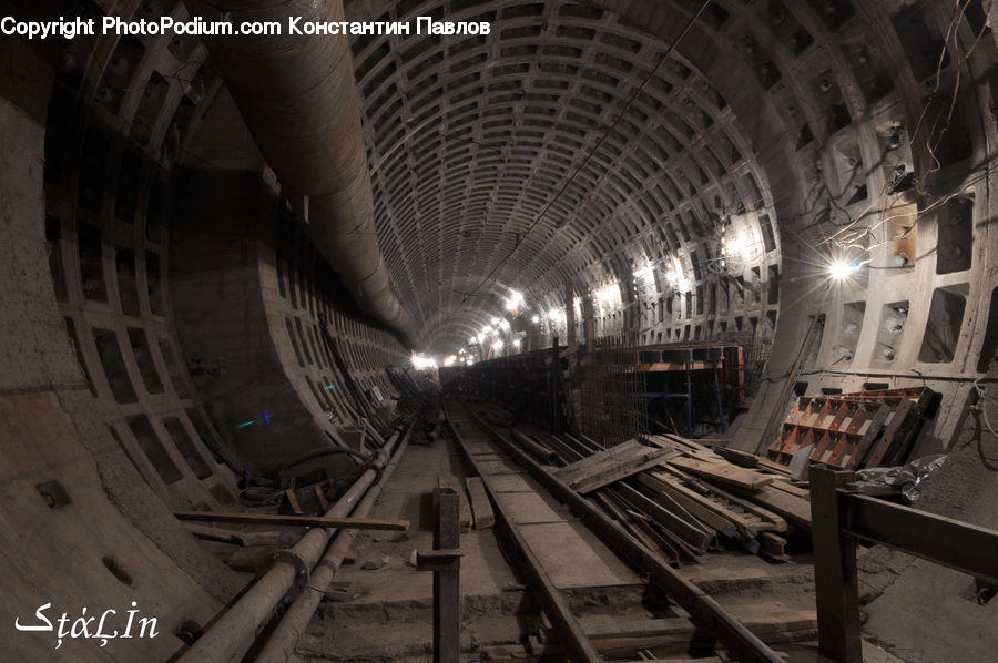 Tunnel, Subway, Train, Train Station, Vehicle, Crypt