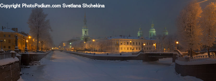 Ice, Outdoors, Snow, Architecture, Church, Worship, Spire