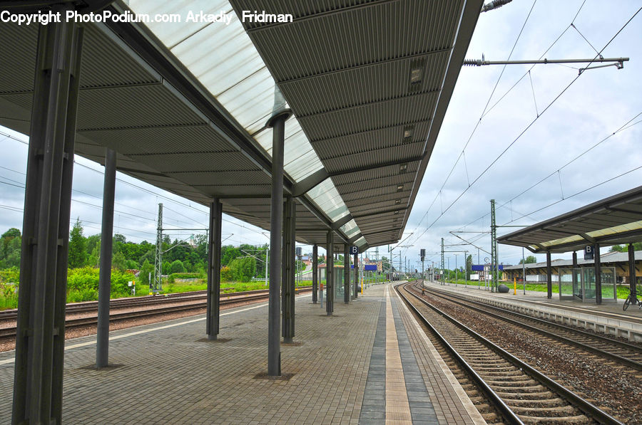 Path, Sidewalk, Walkway, Train, Vehicle, Subway, Train Station