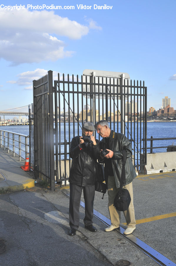 People, Person, Human, Leash, Strap, Photographer, Coat