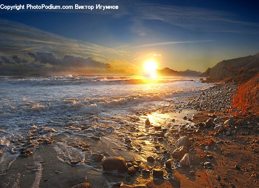 Coast, Outdoors, Sea, Water, Beach, Sand, Soil