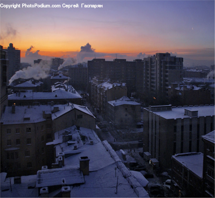 Building, Housing, City, High Rise, Dawn, Dusk, Sky