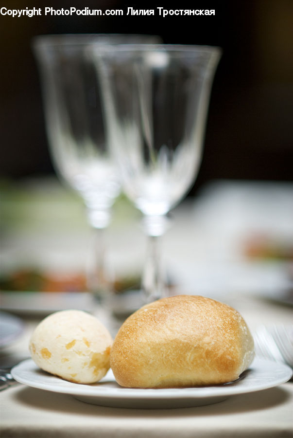 Bread, Bun, Food, Glass, Goblet, Dessert
