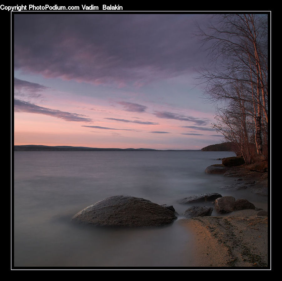 Outdoors, Sea, Water, Beach, Coast, Rock, Dawn