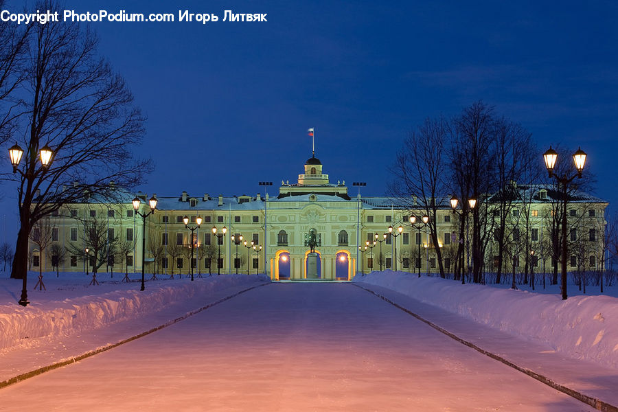 Architecture, Downtown, Plaza, Town Square, Church, Worship, Mansion