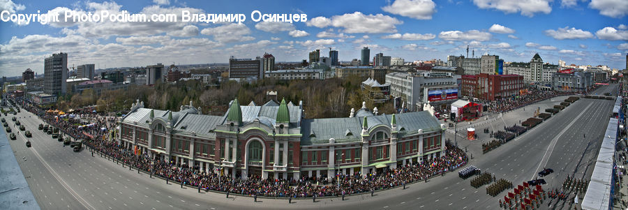City, Downtown, Crowd, Intersection, Road, Metropolis, Urban