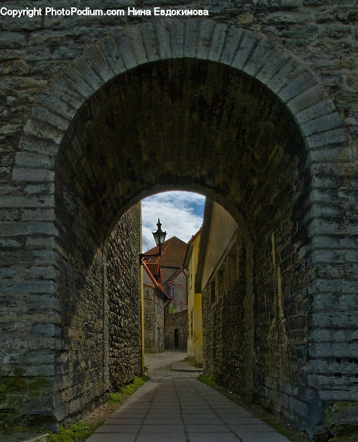 Alley, Alleyway, Road, Street, Town, Castle, Fort
