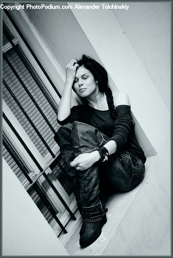 People, Person, Human, Boot, Shoe, Female, Portrait