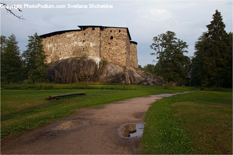 Architecture, Castle, Fort, Field, Land, Outdoors, Ruins