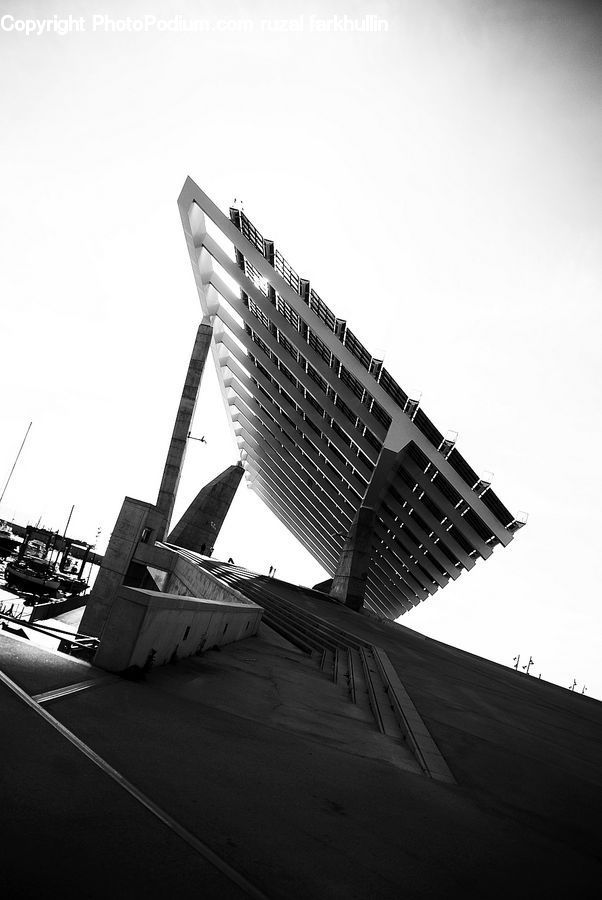 Antenna, City, Downtown, Urban, Intersection, Road, Cruise Ship