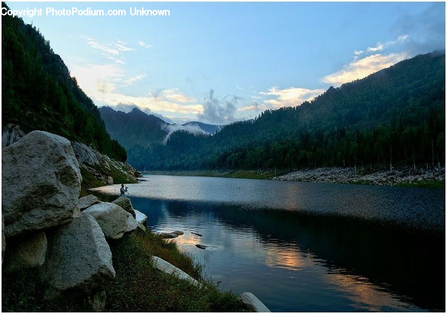 Lake, Outdoors, Water, Alps, Crest, Mountain, Peak