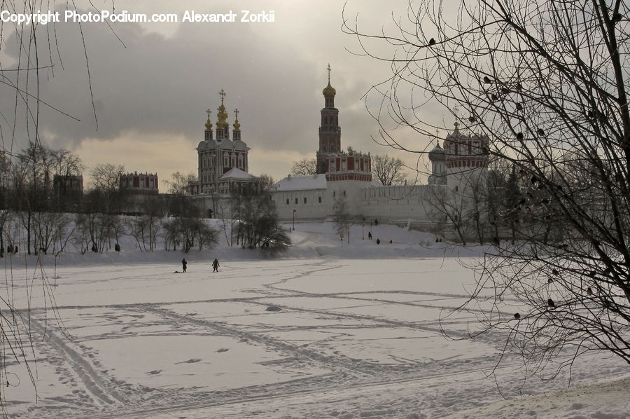 Ice, Outdoors, Snow, Architecture, Downtown, Plaza, Town Square