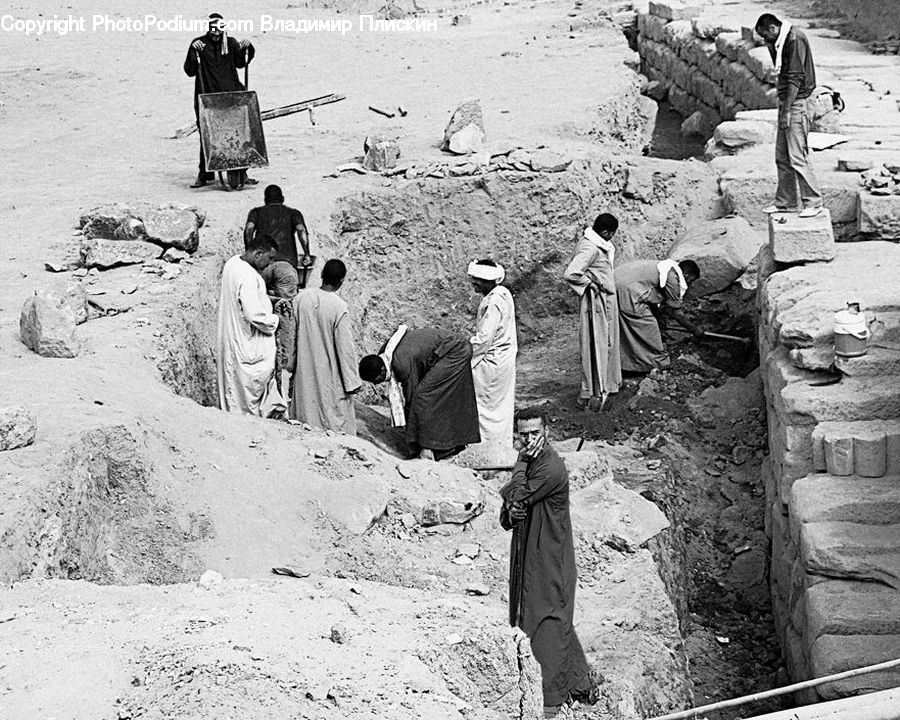 People, Person, Human, Mining, Outdoors, Sand, Soil
