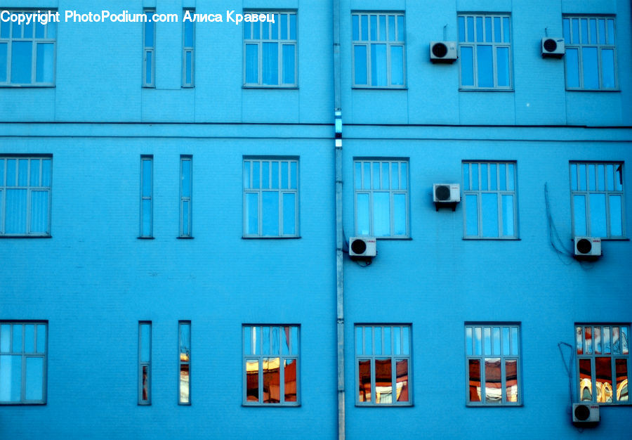 Window, Building, Balcony, City, High Rise, Downtown, Town