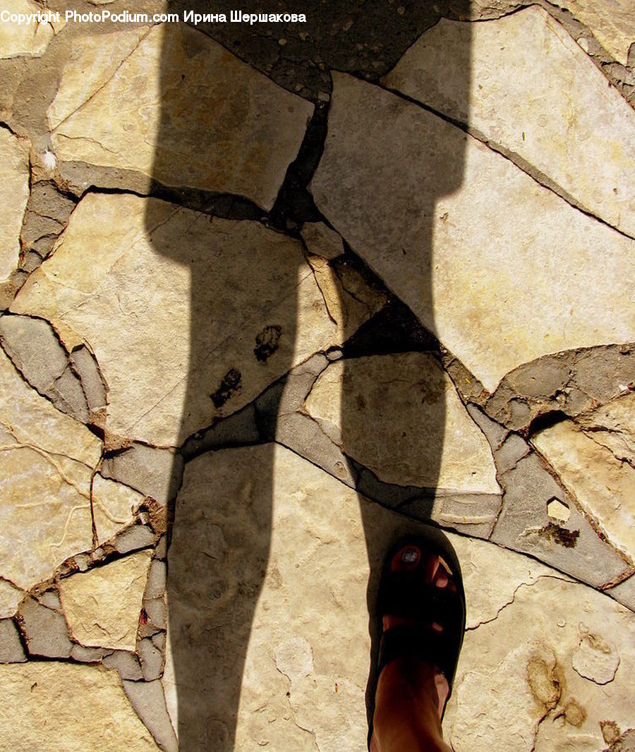Head, Portrait, Footwear, Shoe, Asphalt, Tarmac, Rock