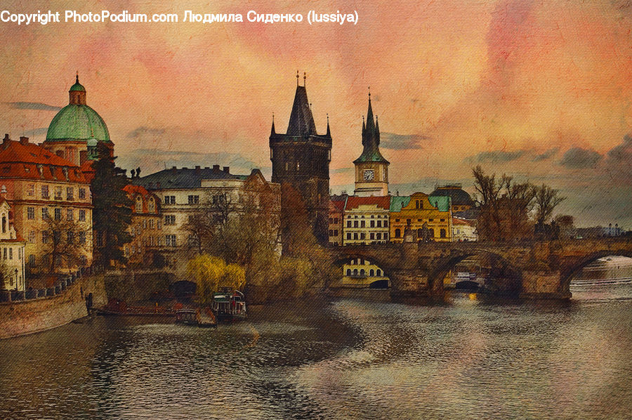 Architecture, Castle, Fort, Art, Painting, Parliament, Housing